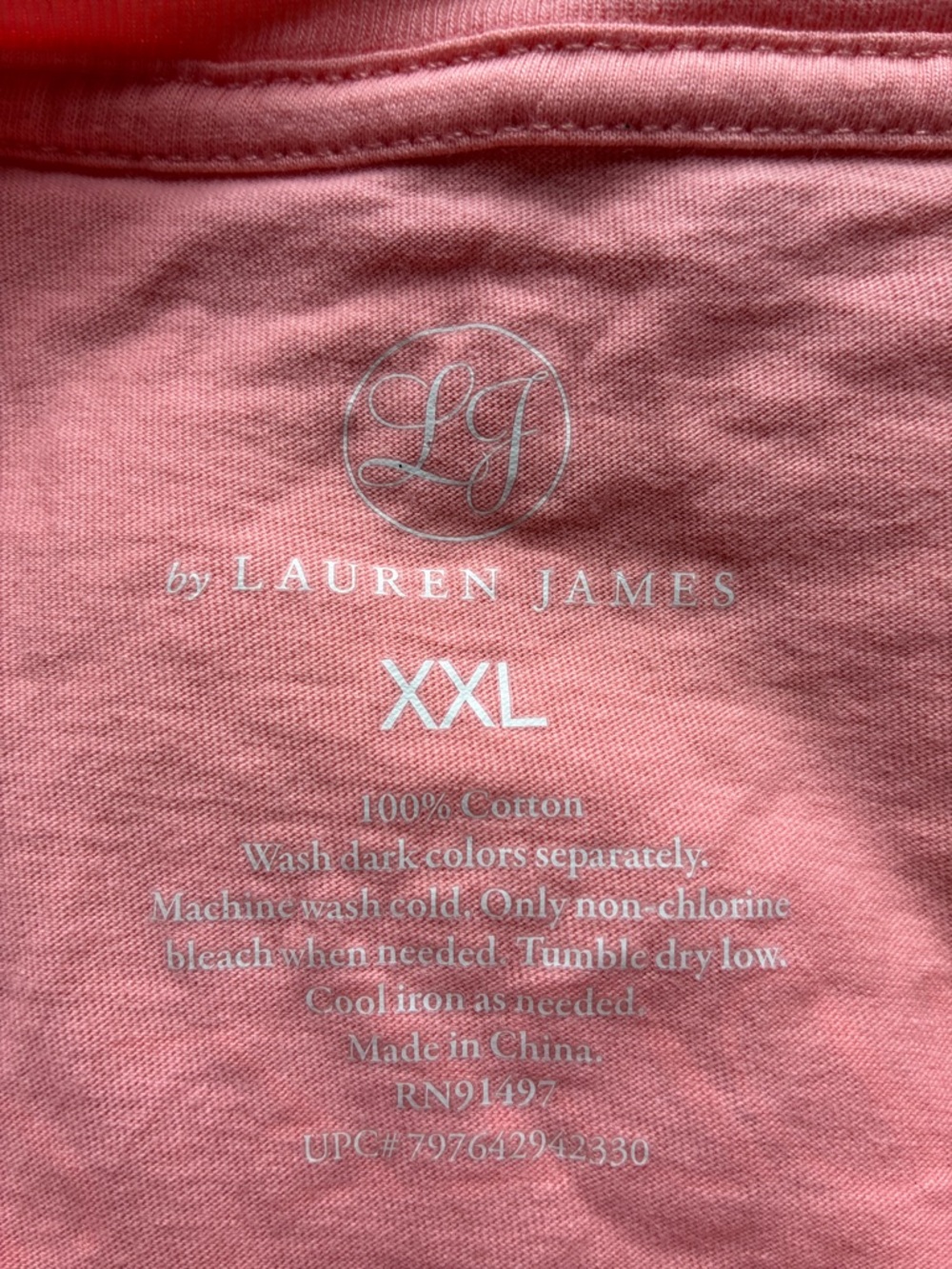 Lauren James XXL Coral Graphic Dog Paddle Long Sleeve - Picture 6 of 6